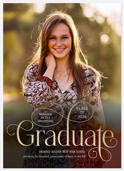 Flourished Details Graduation Cards