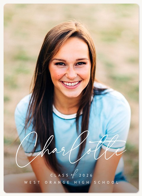 Delicate Name Graduation Invitations