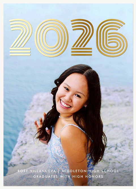 Retro Lines Graduation Cards