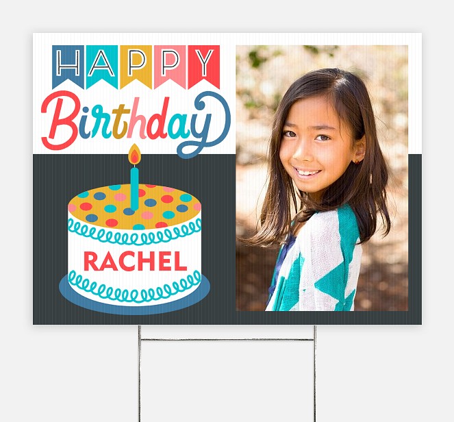 Colorful Cake Graduation Yard Signs