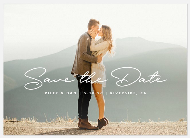 Simply Overlaid Save the Date Photo Cards