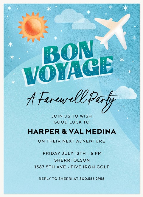 Bon Voyage! Invitations