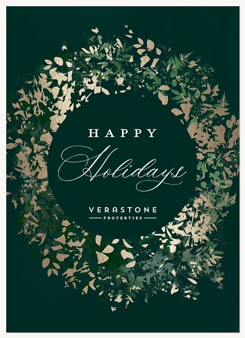 Luminous Wreath Business Holiday Cards