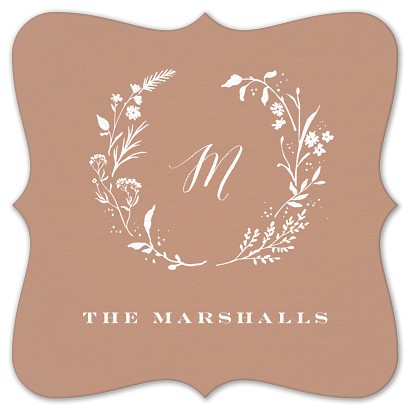 Foliage Monogram Custom Coasters