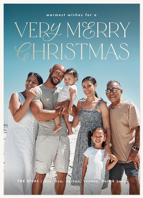 Scripted Mix Personalized Holiday Cards