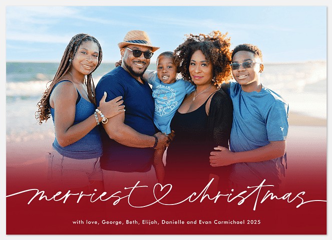 Handwritten Heart Holiday Photo Cards