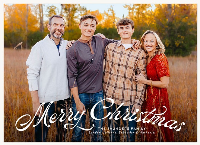 Vintage Vibe Personalized Holiday Cards