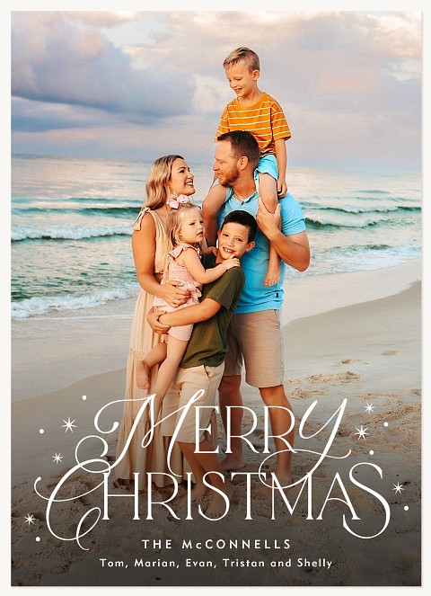 Looped Letters Personalized Holiday Cards