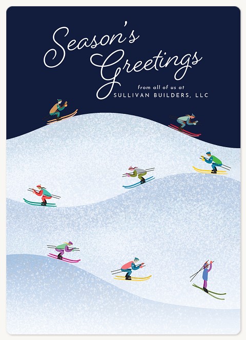 Ski Slopes Holiday & Christmas Magnet Cards
