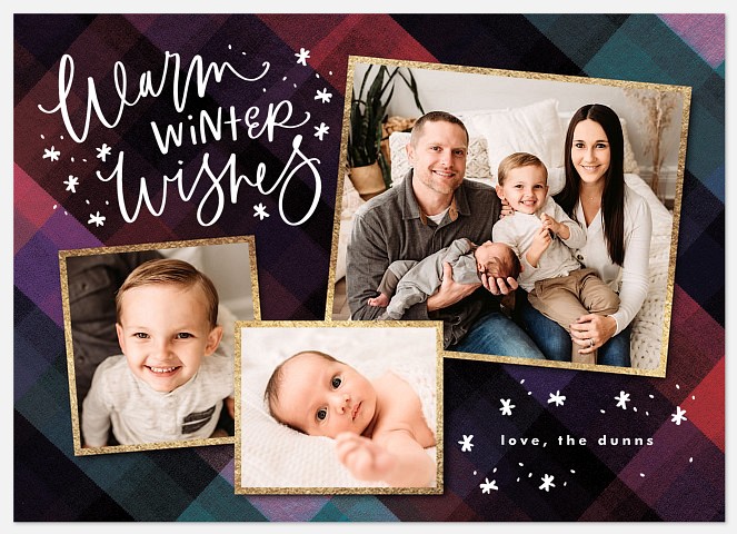 Warm Winter Wishes Holiday Photo Cards