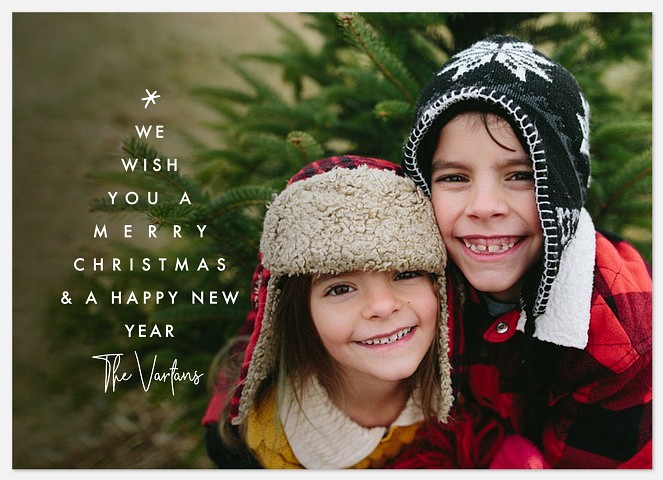 Type Tree Holiday Photo Cards