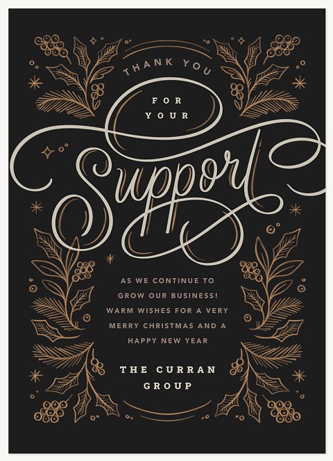 Berry Foliage Business Holiday Cards