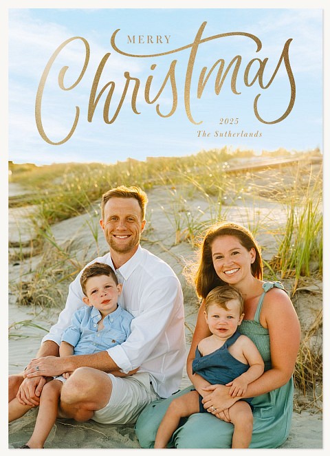 Bold Shine Personalized Holiday Cards