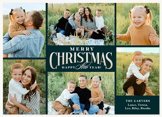 Classic Message Personalized Holiday Cards