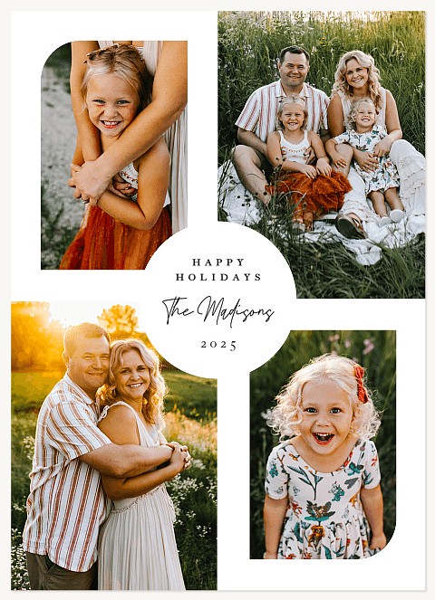 Curves Collage Personalized Holiday Cards