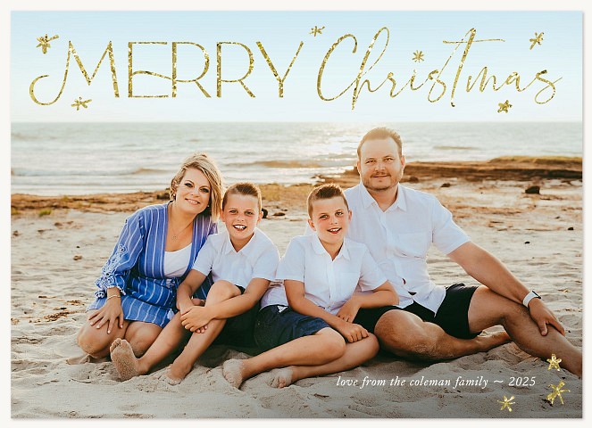 Sparkling Sentiment Personalized Holiday Cards