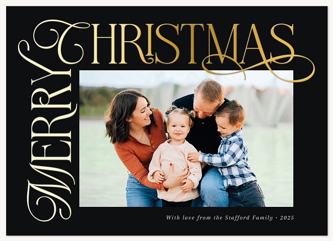 Bold Luxe Personalized Holiday Cards