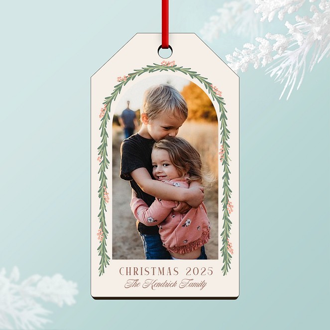 Greenery Arch Personalized Ornaments