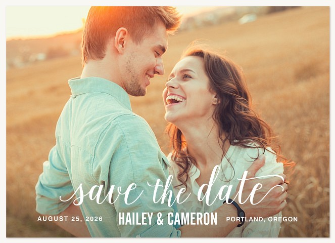 Modern Script Save the Date Cards