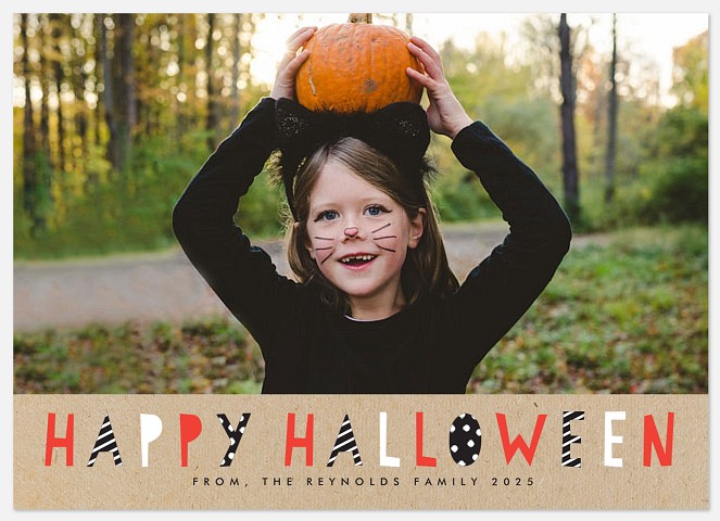Paper Cutout Halloween Photo Cards