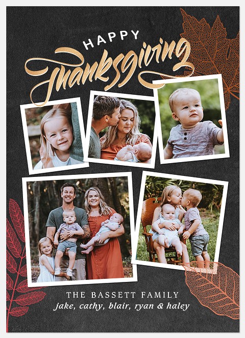 Leaf Corners Thanksgiving Cards