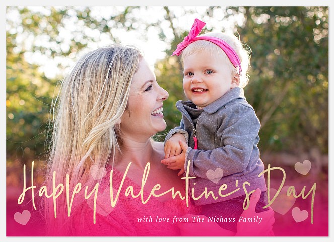 Dreamy Hearts Valentine Photo Cards