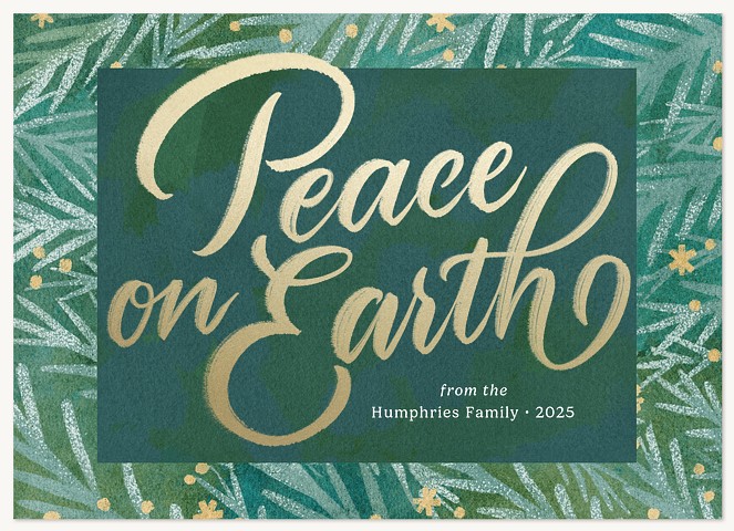 Sprigs of Pine Personalized Holiday Cards