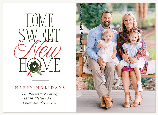 Sweet Wreath Personalized Holiday Cards