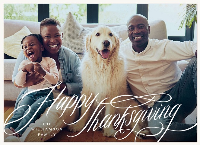 Graceful Script Thanksgiving Cards