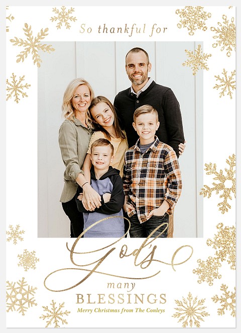 God's Blessings Holiday Photo Cards