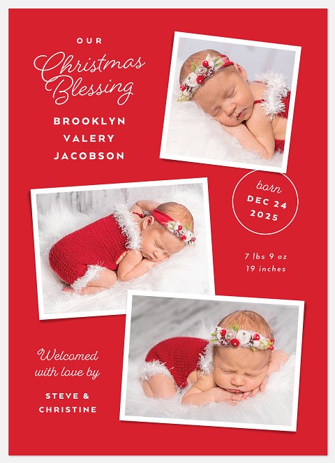 Christmas Blessing Holiday Photo Cards