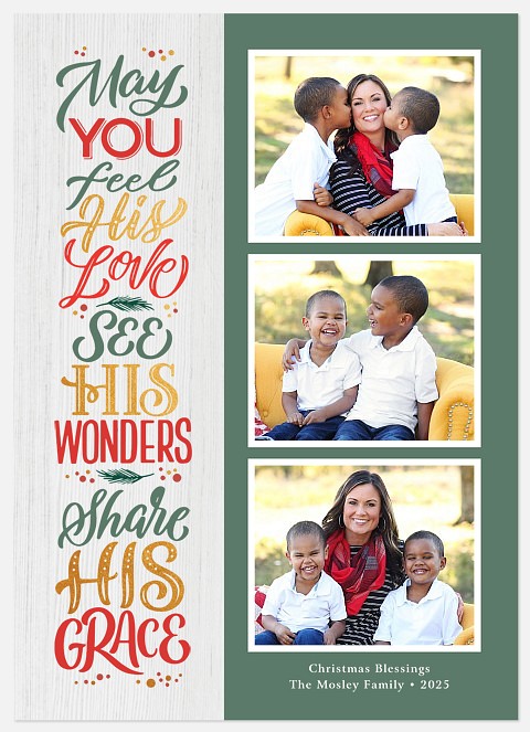 Love Wonders & Grace Holiday Photo Cards