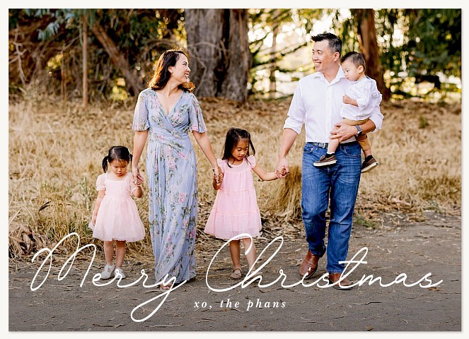 Soft Script Personalized Holiday Cards