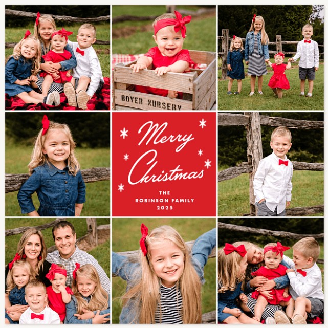Squared Around Personalized Holiday Cards