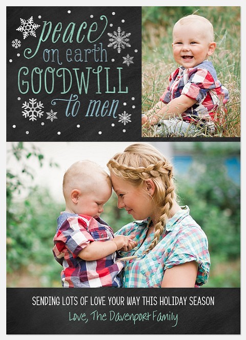 Snowfall Wish Holiday Photo Cards