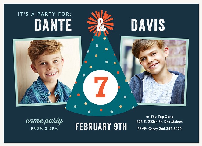Life of the Party Kids Birthday Invitations