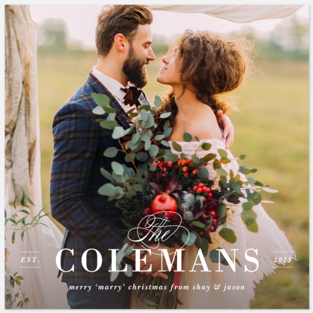 Married Holiday Holiday Photo Cards