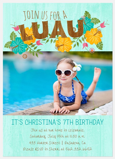 Tropical Oasis Kids' Birthday Invitations