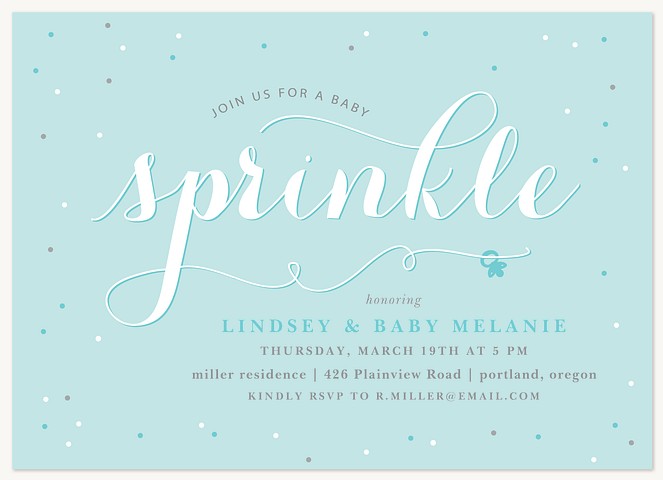 Little Sprinkle Baby Shower Invites