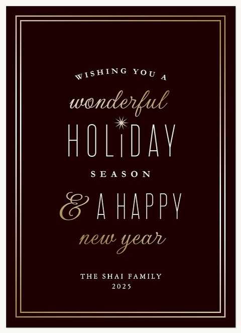 Modern Magic Personalized Holiday Cards