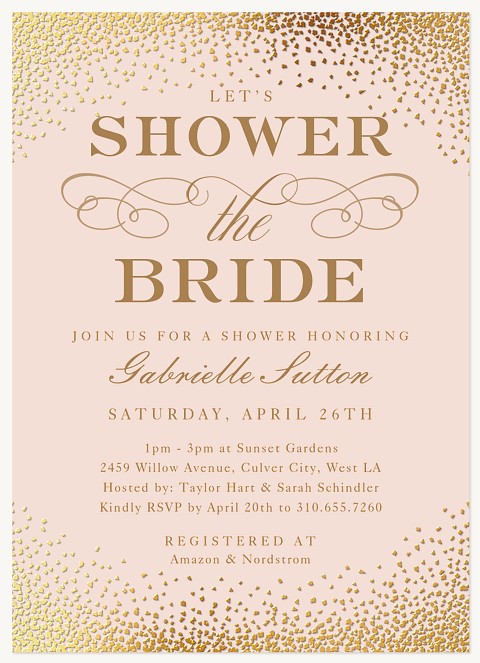 Shimmery Shower Bridal Shower Invitations