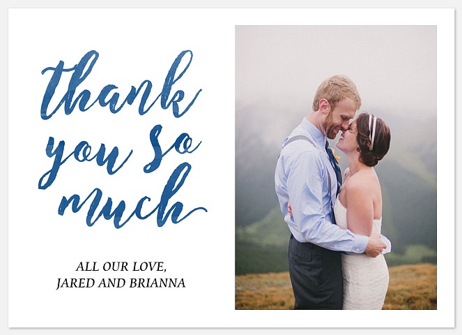 Handscripted Thanks Thank You Cards 