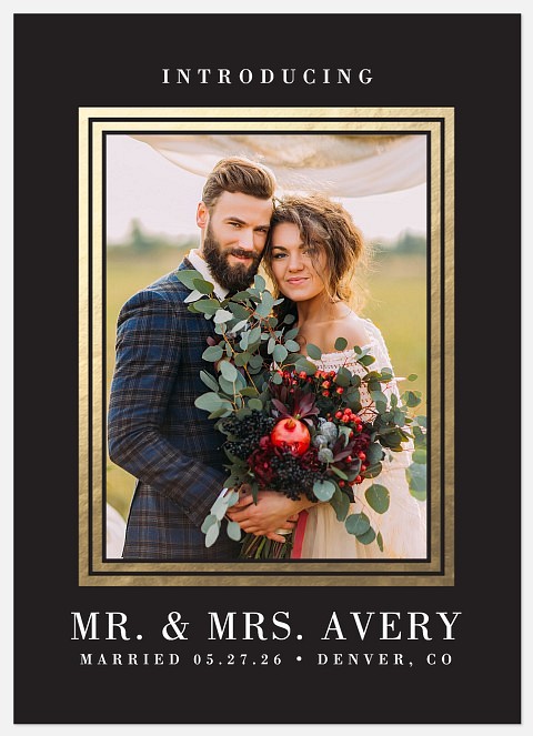Luxe Frame  Wedding Announcements