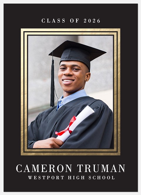 Gilded Double Frame Graduation Cards