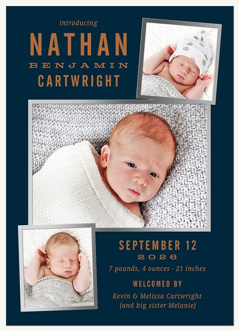 Genuine Gentleman Baby Announcements