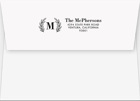 Refined Monogram Return Address Envelopes