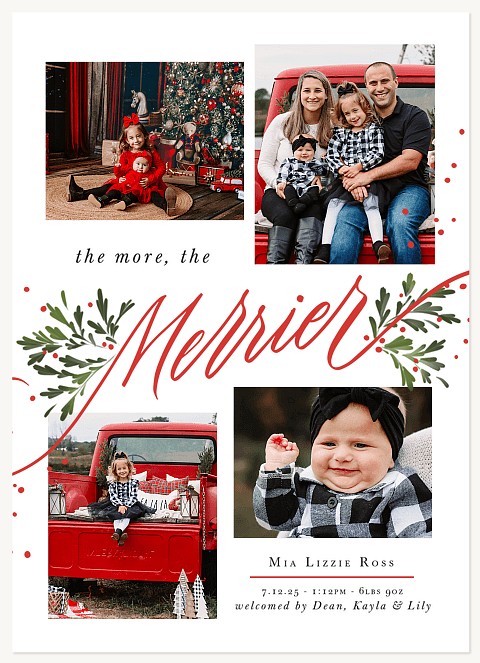 Darling Boughs Personalized Holiday Cards