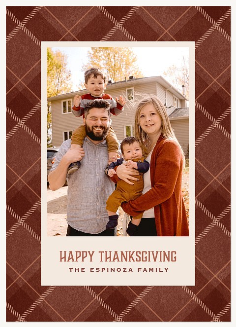 Cozy Plaid Thanksgiving Cards