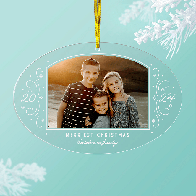 Swirly Year Personalized Ornaments