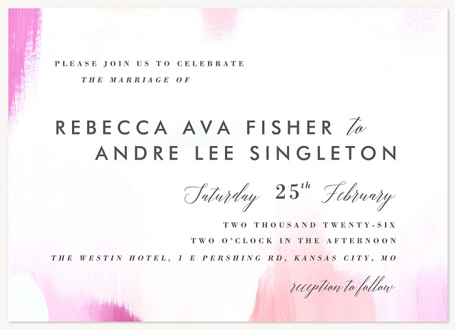 Brushed Vibrance Wedding Invitations